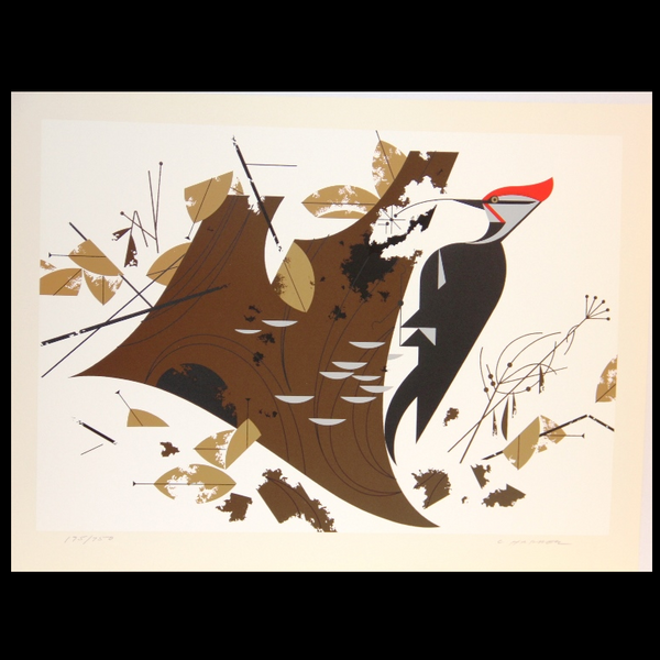 Charley Harper Serigraph Print Antypasto Pileated Woodpecker