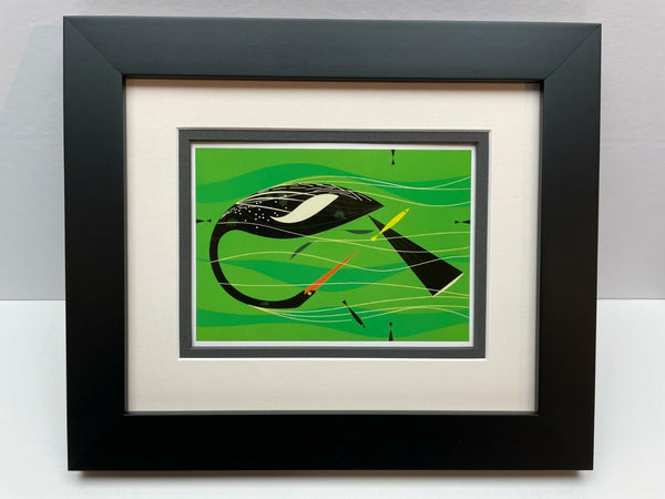 Charley Harper Framed Mini Art Card Anhinga