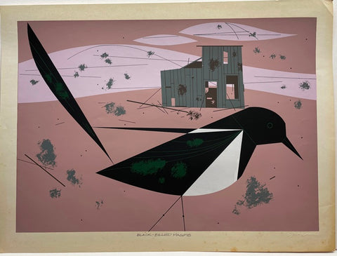 Black Billed Magpie - Charley Harper