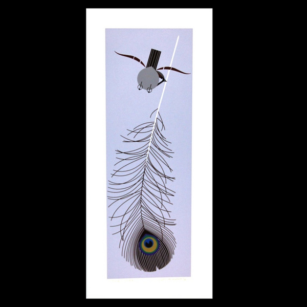 Charley Harper Serigraph Print Fine Feather