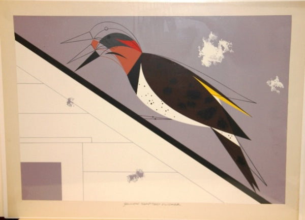 Charley Harper Ford Times Print Flicker Yellow Shafted