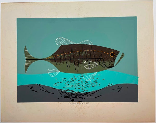 Charley Harper Ford Times Print Largemouth Bass