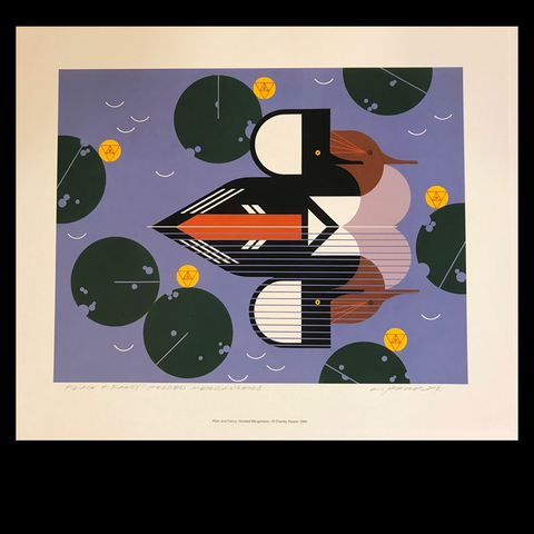 Charley Harper Lithograph Print Plain And Fancy