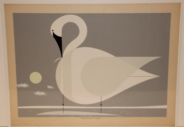 Charley Harper Ford Times Print Trumpeter Swan