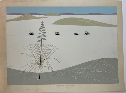 Charley Harper Ford Times Print White Sands New Mexico
