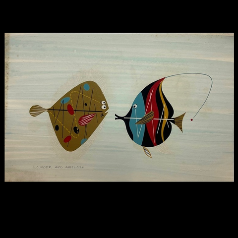 Flounder & Angelfish - Charley Harper