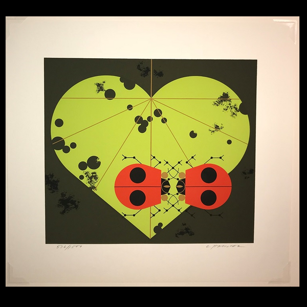 Charley Harper Serigraph Print Ladybug Lovers